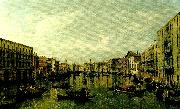 Canaletto vy over canal grande i venedig painting